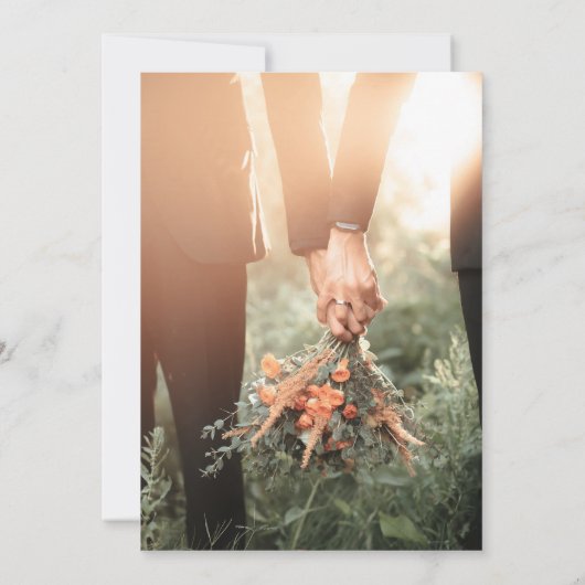 Minimale retro Arch Terracotta Wedding Save The Date (Achterkant)