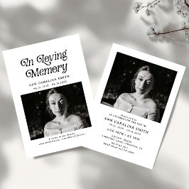 Minimale retro begrafenis in liefdevolle herinneri kaart