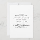 Minimale Retro-begrafenis om het leven te vieren Kaart (Achterkant)