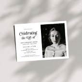 Minimale Retro-begrafenisfoto die het leven viert Kaart