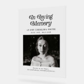 Minimale retro-begrafenisfoto in liefdevol geheuge acryl bord (Hoek)