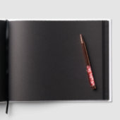 Minimale retro-begrafenisfoto in liefdevol geheuge gastenboek (Binnen)