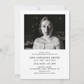 Minimale retro-begrafenisfoto in liefdevol geheuge kaart (Achterkant)