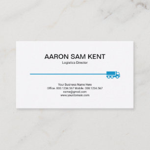 Minimale retro Blue Truck Line Logistics Visitekaartje
