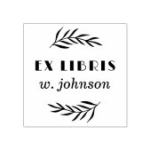 Minimale Retro Botanische tak Ex Libris Boekplaat Rubberstempel (Afrduk)