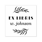 Minimale Retro Botanische tak Ex Libris Boekplaat Zelfinktende Stempel (Design)