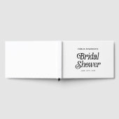 Minimale Retro Bruiloftsfeest in Zwart en Wit Gastenboek (Volledig)