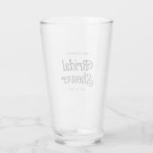 Minimale Retro Bruiloftsfeest in Zwart en Wit Glas (Achterkant)