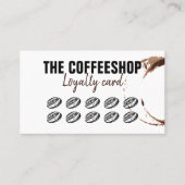 Minimale retro -bruine koffiedop klantenkaartje (Voorkant)