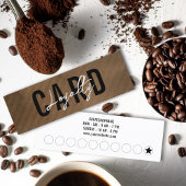 Minimale retro bruine kraft Eenvoudige koffie Klantenkaartje