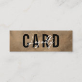 Minimale retro  bruine kraft Eenvoudige koffie Klantenkaartje (Voorkant)