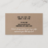 Minimale retro  bruine kraft Eenvoudige koffie Klantenkaartje (Achterkant)