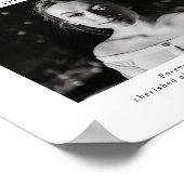 Minimale Retro-Funerair Foto Ter Herinnering Poster (Hoek)