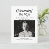 Minimale Retro Funeral Order of Service Programmakaart (Staand voorkant)