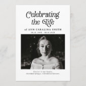 Minimale Retro Funeral Order of Service Programmakaart (Voorkant)