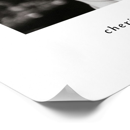 Minimale Retro Funeral Order of Service Teken Poster (Hoek)