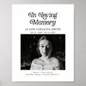 Minimale Retro-Rouwbord Foto Ter Herinnering Poster (Voorkant)