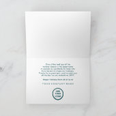 Minimale Retro Script Vrolijke Feestdagen Kaart (Binnen)