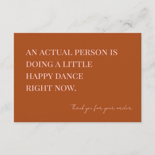 Minimale Retro Small Business - Hartelijk dank - K Bedankkaart (Voorkant)