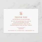 Minimale Retro Small Business - Hartelijk dank - K Bedankkaart (Achterkant)