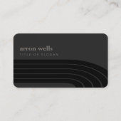 Minimale retro Stripe Waves Visitekaartje (Voorkant)
