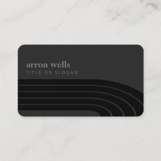 Minimale retro Stripe Waves Visitekaartje (Voorkant)