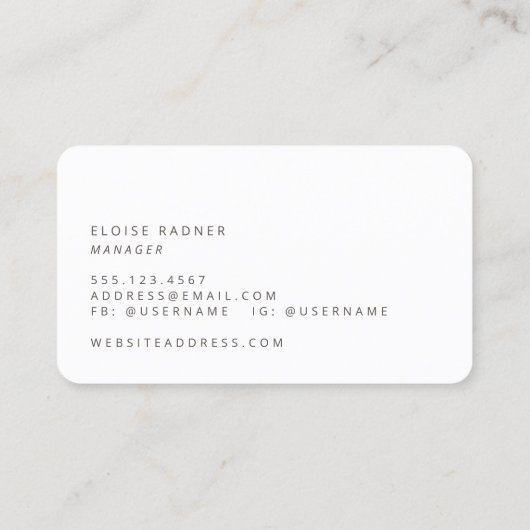 Minimale retro Stripe Waves Visitekaartje (Achterkant)