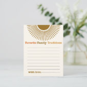 Minimale Retro Sun Favoriete Familietradities (Staand voorkant)