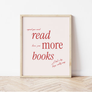 Minimale Retro Typografie Boek Liefhebber Poster