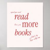 Minimale Retro Typografie Boek Liefhebber Poster (Voorkant)