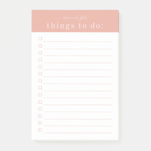 Minimale retro typografie roze monogram post-it® notes