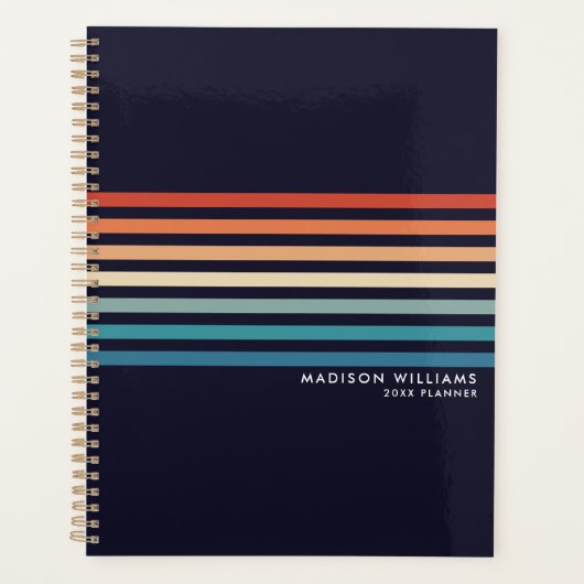 Minimale retrorstripes planner (Voorkant)