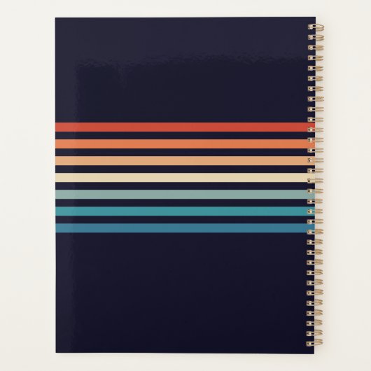 Minimale retrorstripes planner (Achterkant)