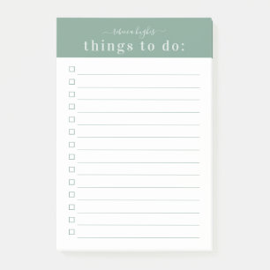 Minimale Retrotypografie   Groene Monogram Post-it® Notes