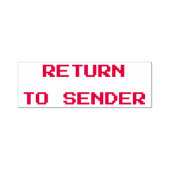 Minimale "RETURN TO SENDER" Rubberstempel Zelfinktende Stempel (Design)