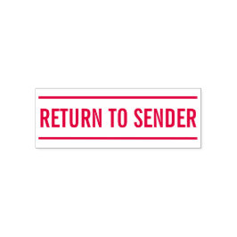 Minimale "RETURN TO SENDER" Rubberstempel Zelfinktende Stempel