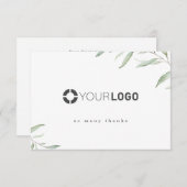 Minimale reusachtige bedrijfsactiviteiten op het g bedankkaart (Voorkant / Achterkant)