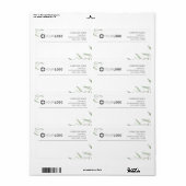 Minimale reusachtige groene logo bedrijfsverzendin etiket (Full Sheet)
