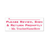 Minimale "Review, ondertekening en retournering sn Zelfinktende Stempel (Design)