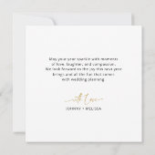 Minimale ring in het nieuwe jaar Verloving Feestdagenkaart (Achterkant)