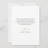 Minimale ring in het nieuwe jaar Verloving Feestdagenkaart (Achterkant)