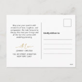 Minimale ring in het nieuwe jaar Verloving Feestdagenkaart (Achterkant)