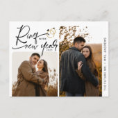 Minimale ring in het nieuwe jaar Verloving Feestdagenkaart (Voorkant)
