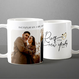 Minimale ring in het nieuwe jaar Verloving Koffiemok