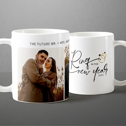 Minimale ring in het nieuwe jaar Verloving Koffiemok