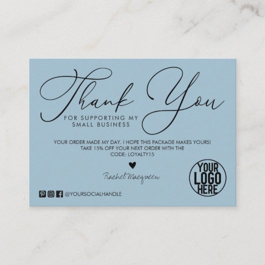 Minimale robuust blauw zwart script - Hartelijk da Visitekaartje