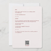 Minimale rode bladeromtrek All-in-One bruiloft Kaart (Achterkant)