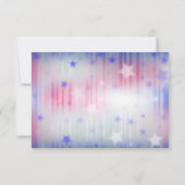 Minimale Rode Blauwe Stars RSVP-kaart RSVP Kaartje (Achterkant)