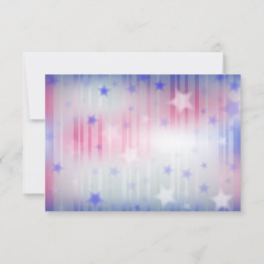 Minimale Rode Blauwe Stars RSVP-kaart RSVP Kaartje (Achterkant)