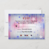 Minimale Rode Blauwe Stars RSVP-kaart RSVP Kaartje (Voorkant)